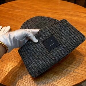Acne Gray Knit Beanie